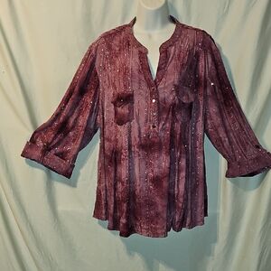 Avenue Tunic Top With Sequins